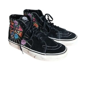 Vans Sk8-Hi Día de Muertos 2022 Sugar Skull High Tops - Pink Sole, Sz 9